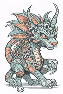 fantasy animal inspired tattoo design idea