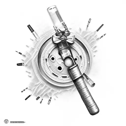 syringe bud i oil tattoo design idea