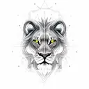 roaring lion tattoo design idea