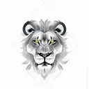 roaring lion tattoo design idea