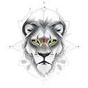 roaring lion tattoo design idea