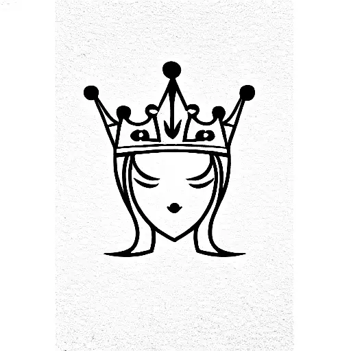 princess crown tattoo design idea