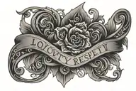 loyalty respect tattoo design idea