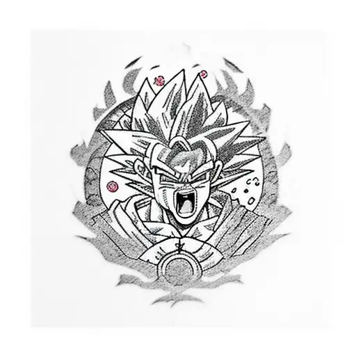 goku sayajin2 tattoo design idea