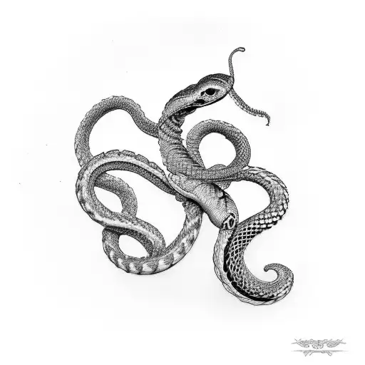 Eve in Profile forward while holding an apple and looking at the snake coiled around a tree in front of her tattoo design idea