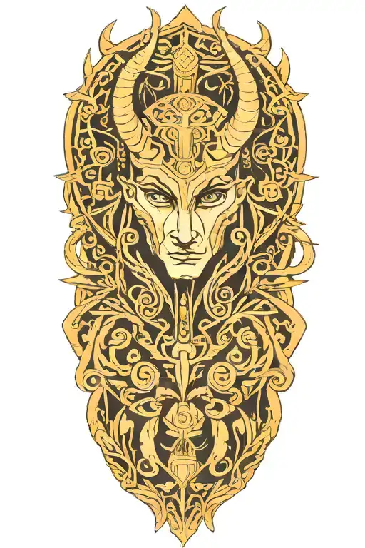 Loki Norse mythology tattoo tattoo design idea