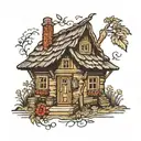 a traditional Polish hut tattoo design idea