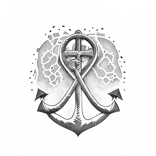 heart anchor semicolon  tattoo design idea