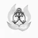 heart anchor semicolon  tattoo design idea