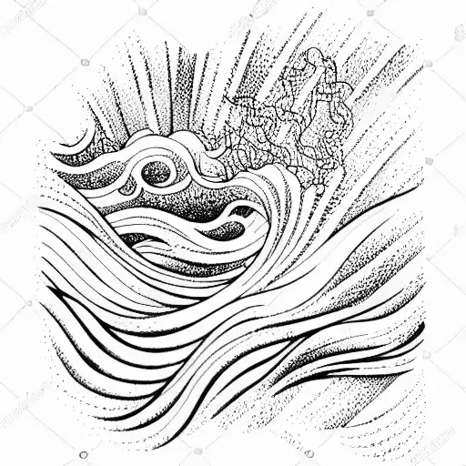 Ocean Wave tattoo design idea