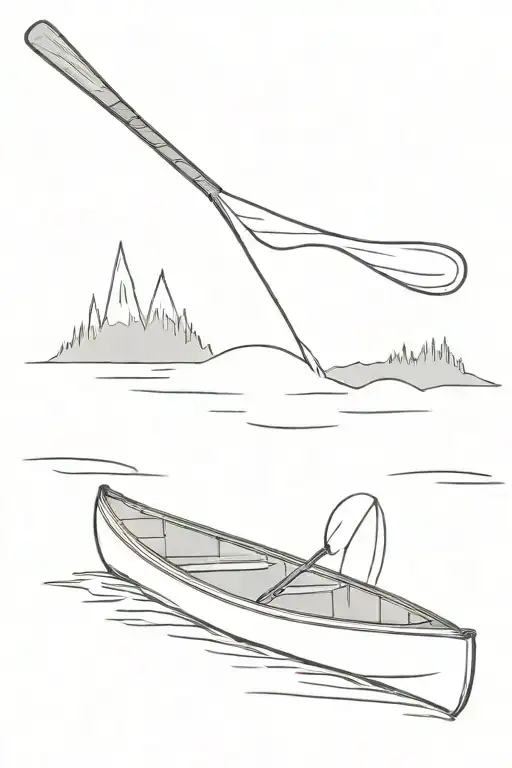 Canoe Paddle tattoo design idea