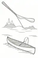 Canoe Paddle tattoo design idea