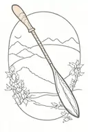 Canoe Paddle tattoo design idea