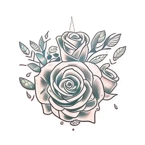 green chillies, lemon, flowers  tattoo design idea