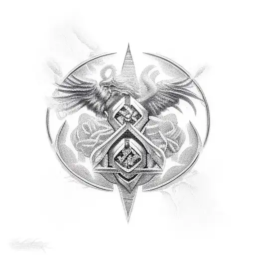 legends never die tattoo design idea