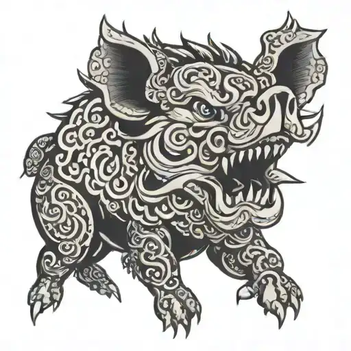 boar head  tattoo design idea