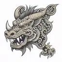 boar head  tattoo design idea