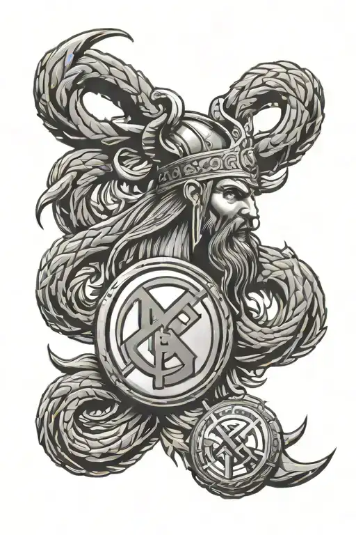 real madrid vikings tattoo design idea