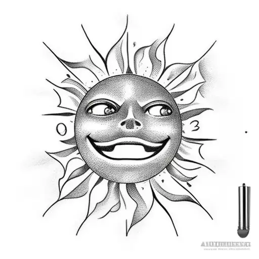 icarus falling but smiling as the wax melts the sun shines bright behind him  tattoo design idea