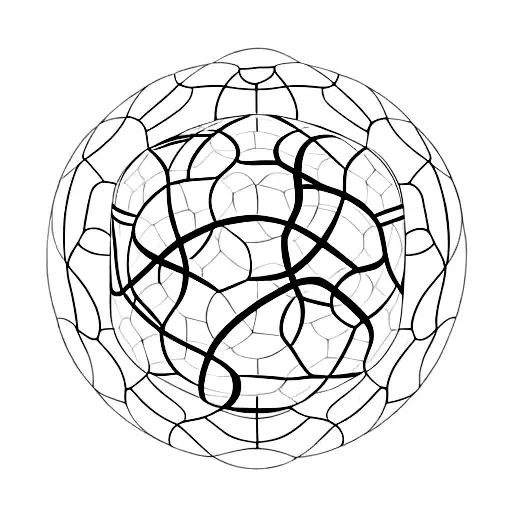 A minimalist tattoo of a family tree with interconnected soccer balls, symbolizing the client's dedication to family and soccer. tattoo design idea