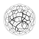 A minimalist tattoo of a family tree with interconnected soccer balls, symbolizing the client's dedication to family and soccer. tattoo design idea