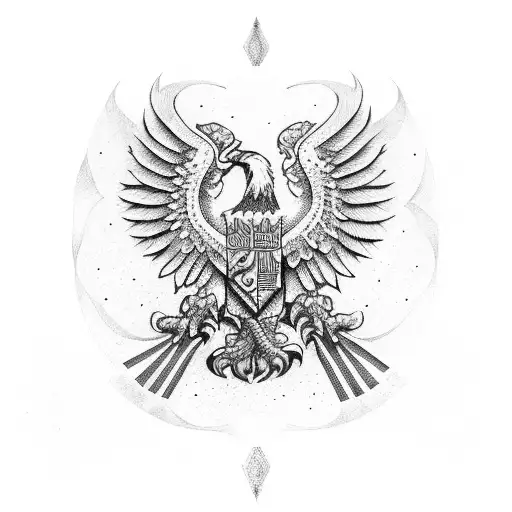  double headed eagle with the Skanderbeg tattoo design idea