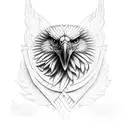 double head eagle Albania tattoo design idea