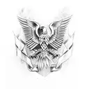 albanian double headed eagle with Skanderbeg and illyrian motives tattoo design idea