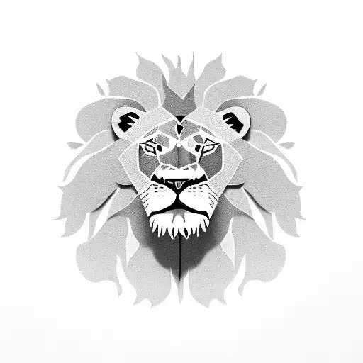 lion with clock tattoo design idea