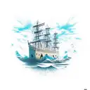 sunken ship  tattoo design idea