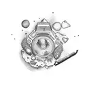 broken crayons still color tattoo design idea