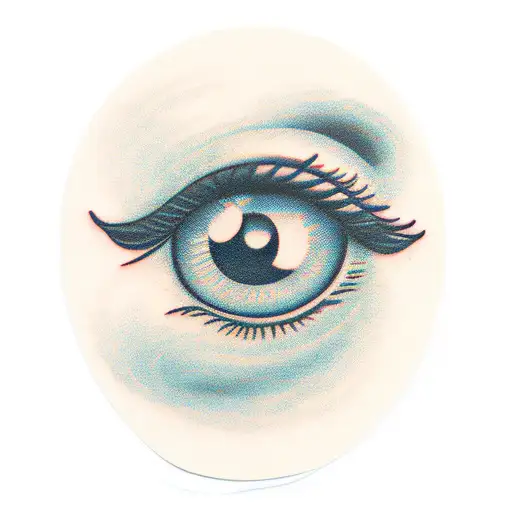 Number 3 with eye tattoo design idea