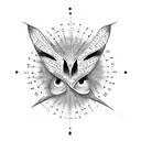 Number 3 with eye tattoo design idea