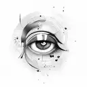 Number 3 with eye tattoo design idea