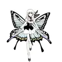 butterfly heart flower dagger tattoo design idea