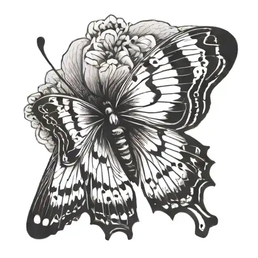 papillon tattoo design idea