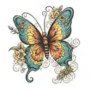 papillon tattoo design idea