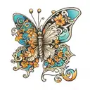 papillon tattoo design idea