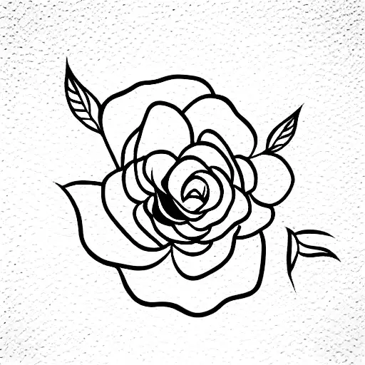 line of flowers tattoo design idea