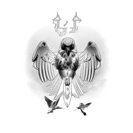 Owl Mans Ruin Tattoo  Piercing Blackandgray Scleral Tattooing  Bird Of  Prey Transparent PNG