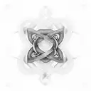 A infinity symbol with the name "Sukh" in the middle. tattoo design idea