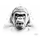 king kong angry tattoo design idea