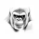 king kong angry tattoo design idea