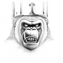 king kong angry tattoo design idea