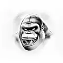 king kong angry tattoo design idea