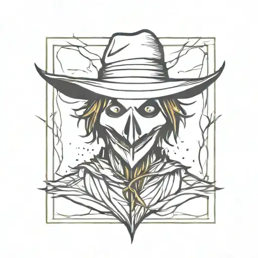 scarecrow shadow figure   tattoo design idea