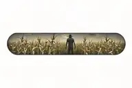 scary corn field tattoo design idea