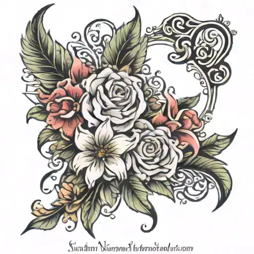 name sophia tattoo design idea