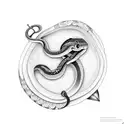 butterflies knife and snake tattoo design idea