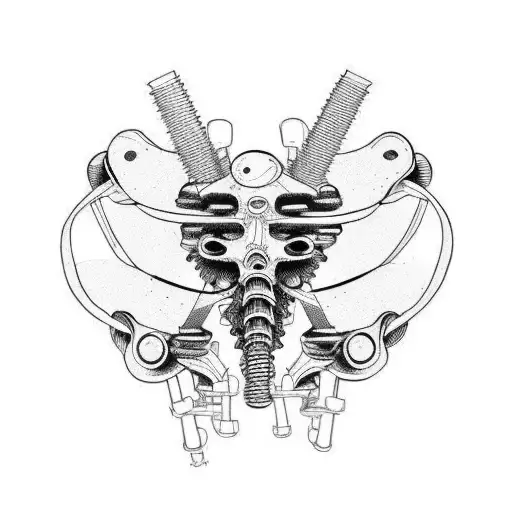punk, sad, biomechanical, clean, minimalistic  tattoo design idea